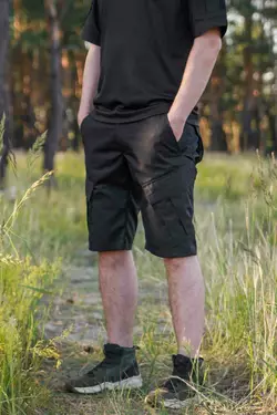 Шорти тактичні, Ріп-стоп, чорні Шорти тактичні, Ріп-стоп, чорні