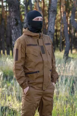 Тактична куртка з капюшоном Ріп-стоп койот