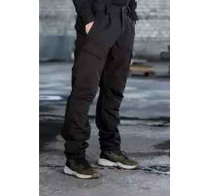 Зимові військові штани Soft Shel (софтшел) чорні