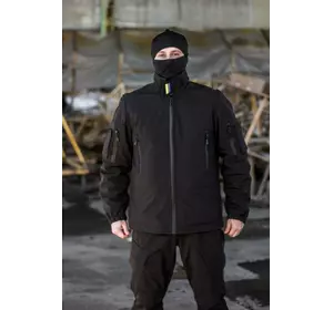 Зимова військова куртка Soft Shel (софтшел) чорний